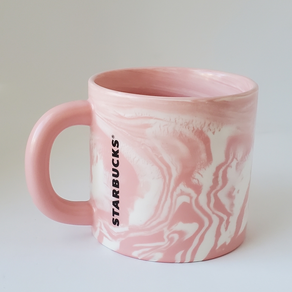 Starbucks Holiday 2022 Pink Swirl Ceramic Coffee Cup Mug 12 oz